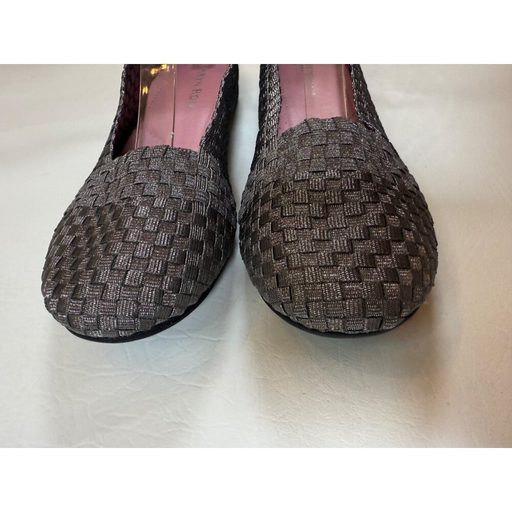 Taryn Rose Bronze silver Woven Flats Gelica For Women Size 7 round toe - Picture 7 of 8